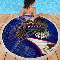 American Samoa Beach Blanket Brave Eagle Flag Color DT02 - Polynesian Pride
