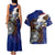 American Samoa Couples Matching Tank Maxi Dress and Hawaiian Shirt Brave Eagle Flag Color