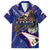 American Samoa Family Matching Off Shoulder Maxi Dress and Hawaiian Shirt Brave Eagle Flag Color