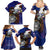 American Samoa Family Matching Summer Maxi Dress and Hawaiian Shirt Brave Eagle Flag Color