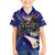 American Samoa Family Matching Summer Maxi Dress and Hawaiian Shirt Brave Eagle Flag Color