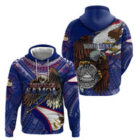 American Samoa Hoodie Brave Eagle Flag Color DT02 - Polynesian Pride