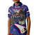 American Samoa Kid Polo Shirt Brave Eagle Flag Color