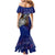 American Samoa Mermaid Dress Brave Eagle Flag Color