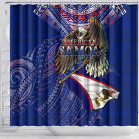 American Samoa Shower Curtain Brave Eagle Flag Color DT02 - Polynesian Pride