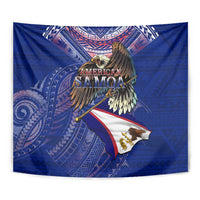 American Samoa Tapestry Brave Eagle Flag Color DT02 - Polynesian Pride