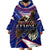 American Samoa Wearable Blanket Hoodie Brave Eagle Flag Color