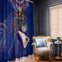 American Samoa Window Curtain Brave Eagle Flag Color DT02 - Polynesian Pride