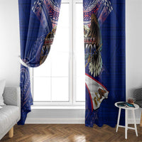 American Samoa Window Curtain Brave Eagle Flag Color DT02 - Polynesian Pride