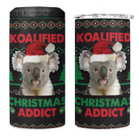 Cute Koala 4 in 1 Can Cooler Tumbler Koalified Christmas Addict DT03 One Size: 16 oz Black - Polynesian Pride