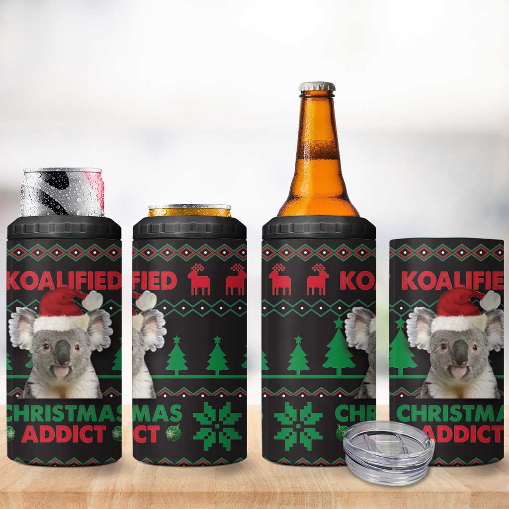 Cute Koala 4 in 1 Can Cooler Tumbler Koalified Christmas Addict DT03 - Polynesian Pride