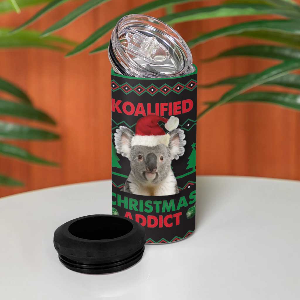 Cute Koala 4 in 1 Can Cooler Tumbler Koalified Christmas Addict DT03 - Polynesian Pride