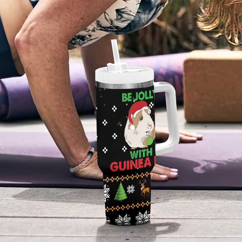 Guinea Pig Christmas Tumbler With Handle Be Jolly With Guinea Pig DT03 - Polynesian Pride
