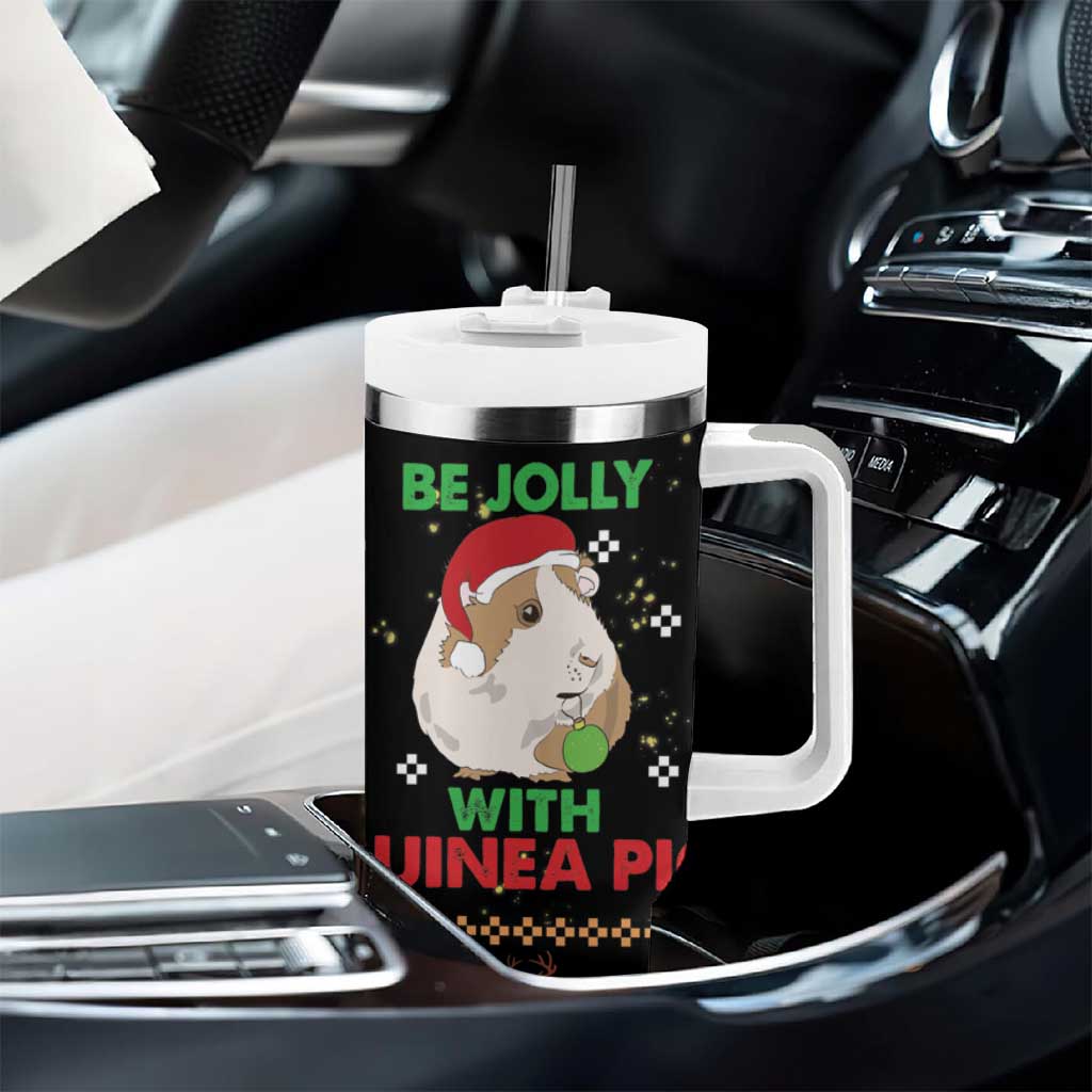 Guinea Pig Christmas Tumbler With Handle Be Jolly With Guinea Pig DT03 - Polynesian Pride