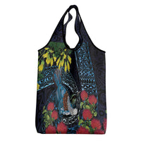 New Zealand Tui Bird Grocery Bag Maori Koru Mix Pohutukawa DT04 - Polynesian Pride