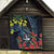 New Zealand Tui Bird Quilt Maori Koru Mix Pohutukawa