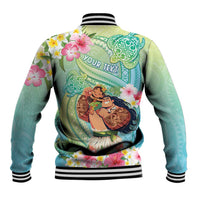 Personalised Hawaii Father's Day Baseball Jacket Happy Father And Child DT04 - Polynesian Pride