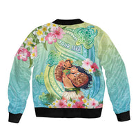 Personalised Hawaii Father's Day Bomber Jacket Happy Father And Child DT04 - Polynesian Pride