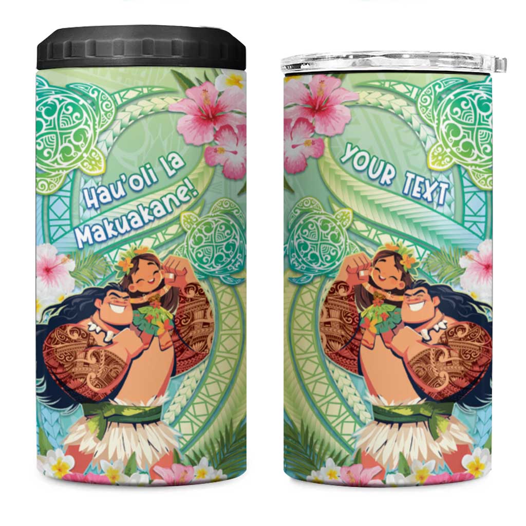 Personalised Hawaii Father's Day 4 in 1 Can Cooler Tumbler Happy Father And Child DT04 One Size: 16 oz Green - Polynesian Pride
