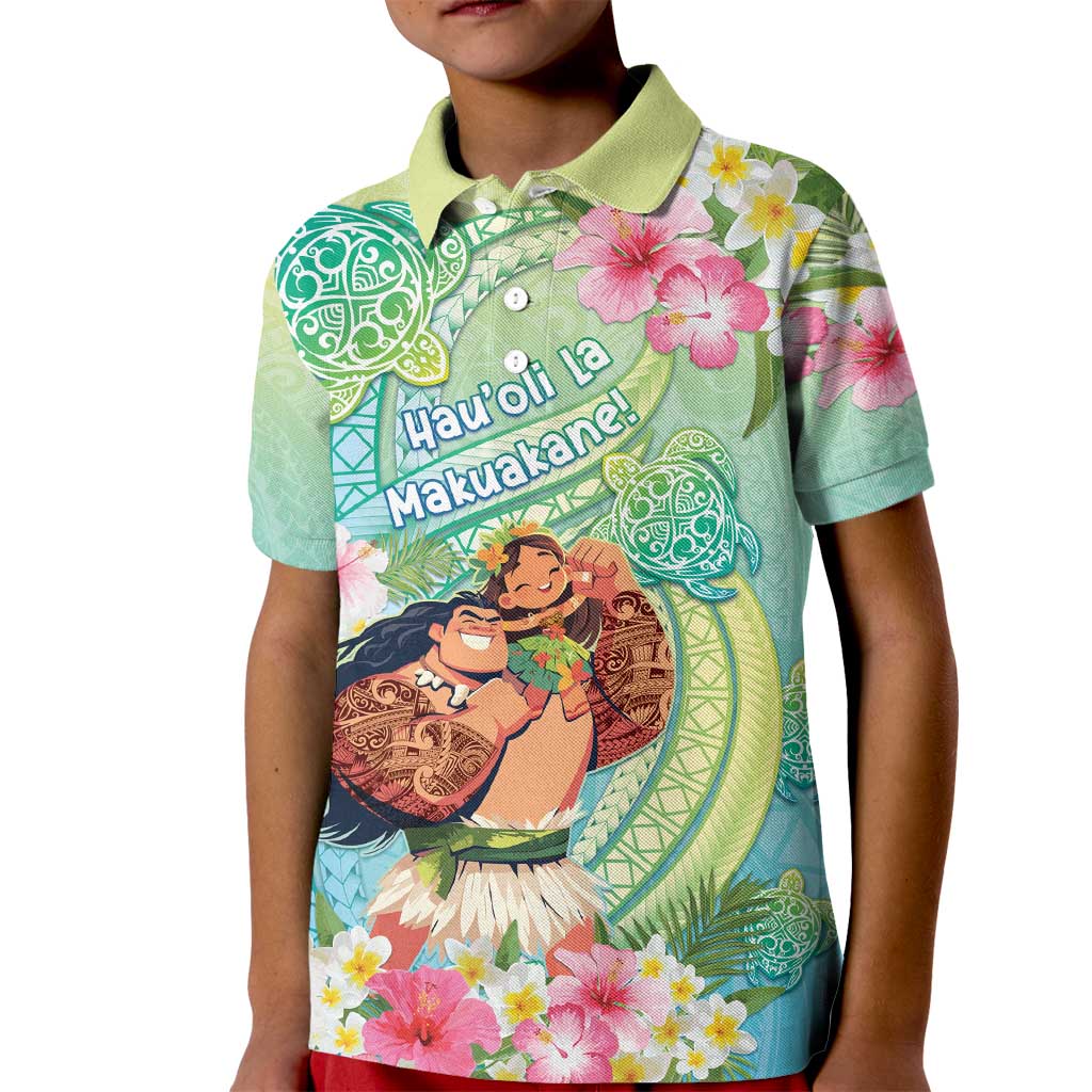 Personalised Hawaii Father's Day Kid Polo Shirt Happy Father And Child DT04 Kid Green - Polynesian Pride