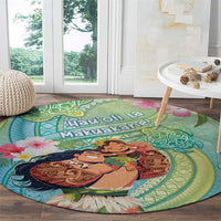 Hawaii Father's Day Round Carpet Happy Father And Child DT04 - Polynesian Pride