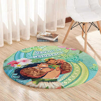 Hawaii Father's Day Round Carpet Happy Father And Child DT04 - Polynesian Pride