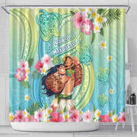Hawaii Father's Day Shower Curtain Happy Father And Child DT04 - Polynesian Pride