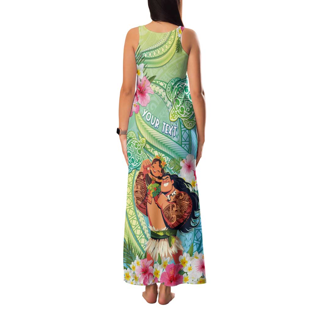 Personalised Hawaii Father's Day Tank Maxi Dress Happy Father And Child DT04 - Polynesian Pride