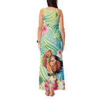 Personalised Hawaii Father's Day Tank Maxi Dress Happy Father And Child DT04 - Polynesian Pride