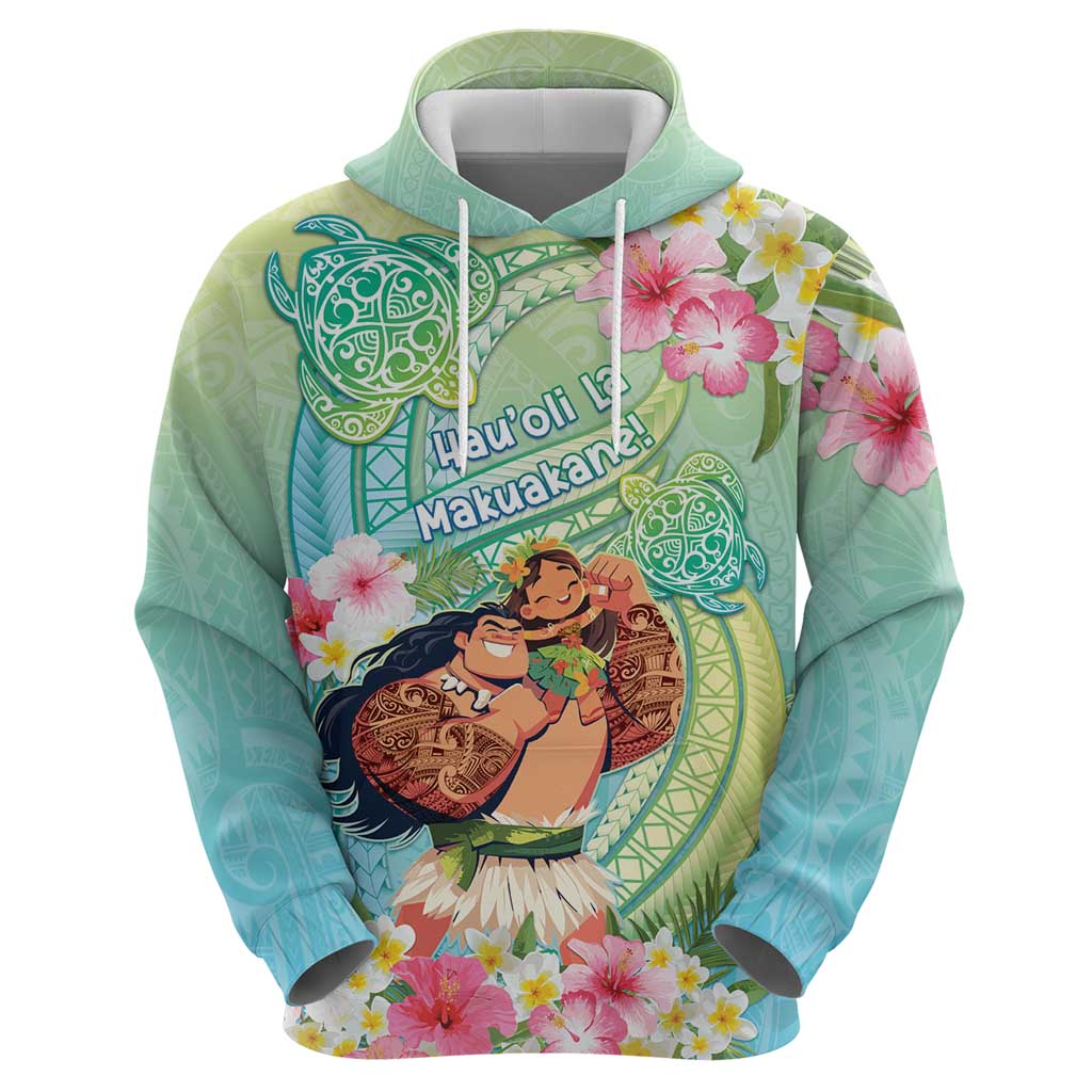 Personalised Hawaii Father's Day Zip Hoodie Happy Father And Child DT04 - Polynesian Pride