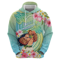 Personalised Hawaii Father's Day Zip Hoodie Happy Father And Child DT04 - Polynesian Pride