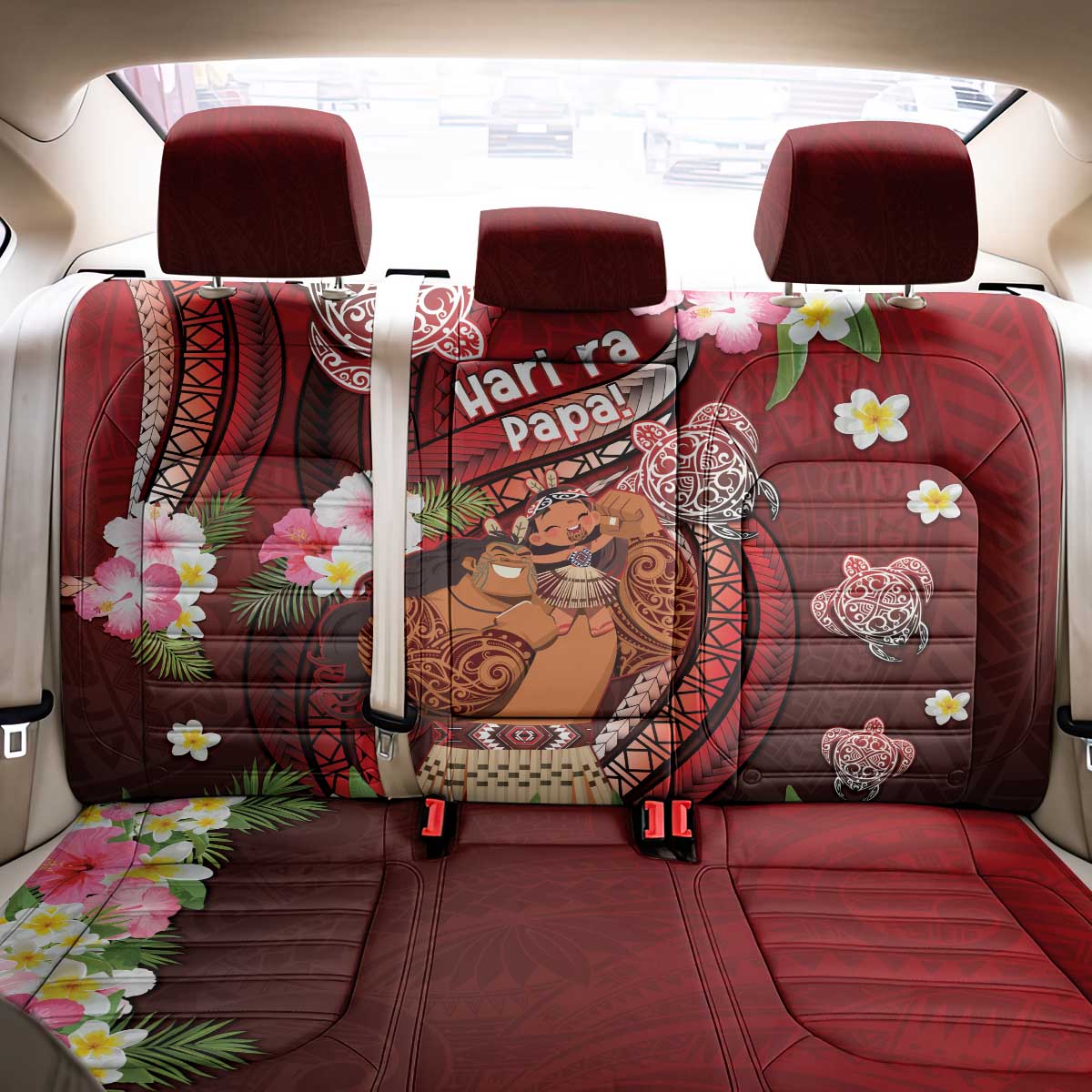 New Zealand Father's Day Back Car Seat Cover Happy Father And Child DT04 - Polynesian Pride