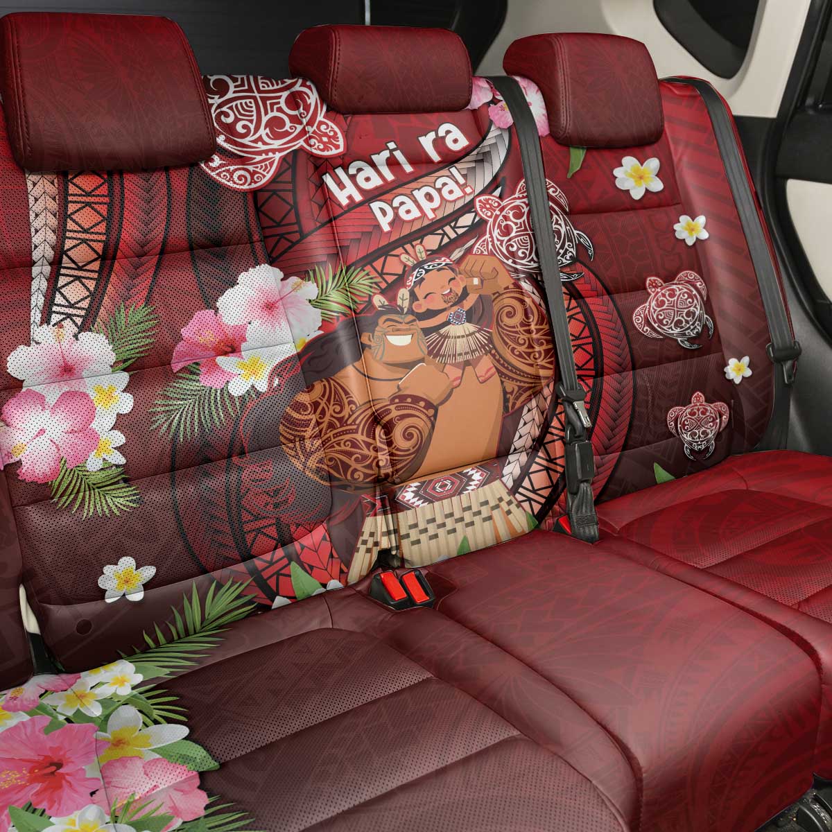 New Zealand Father's Day Back Car Seat Cover Happy Father And Child DT04 - Polynesian Pride