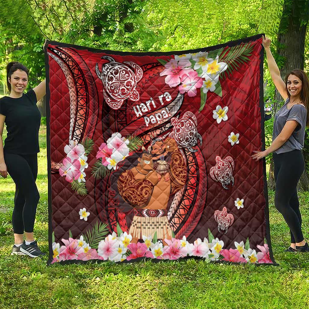 New Zealand Father's Day Quilt Happy Father And Child DT04 - Polynesian Pride