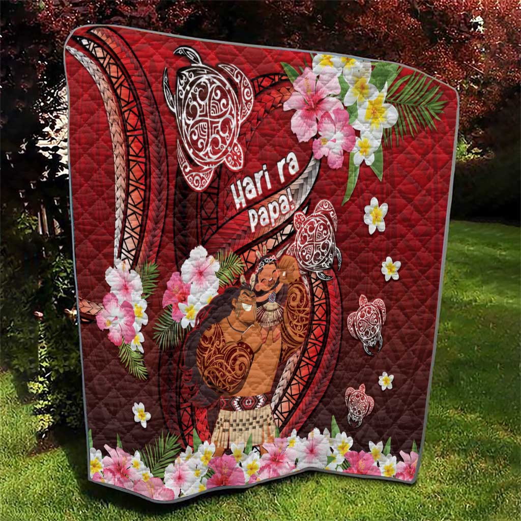 New Zealand Father's Day Quilt Happy Father And Child DT04 - Polynesian Pride