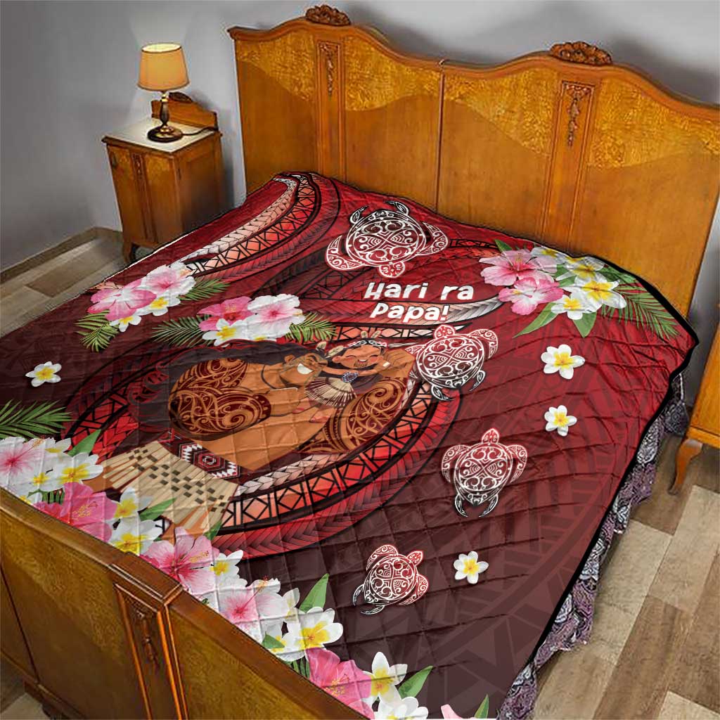 New Zealand Father's Day Quilt Happy Father And Child DT04 - Polynesian Pride