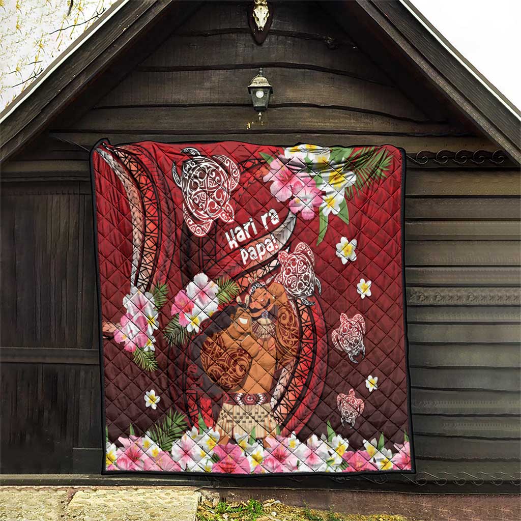 New Zealand Father's Day Quilt Happy Father And Child DT04 - Polynesian Pride