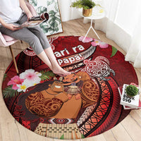 New Zealand Father's Day Round Carpet Happy Father And Child DT04 - Polynesian Pride