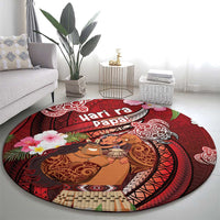 New Zealand Father's Day Round Carpet Happy Father And Child DT04 - Polynesian Pride