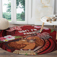 New Zealand Father's Day Round Carpet Happy Father And Child DT04 - Polynesian Pride
