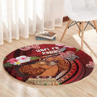 New Zealand Father's Day Round Carpet Happy Father And Child DT04 - Polynesian Pride