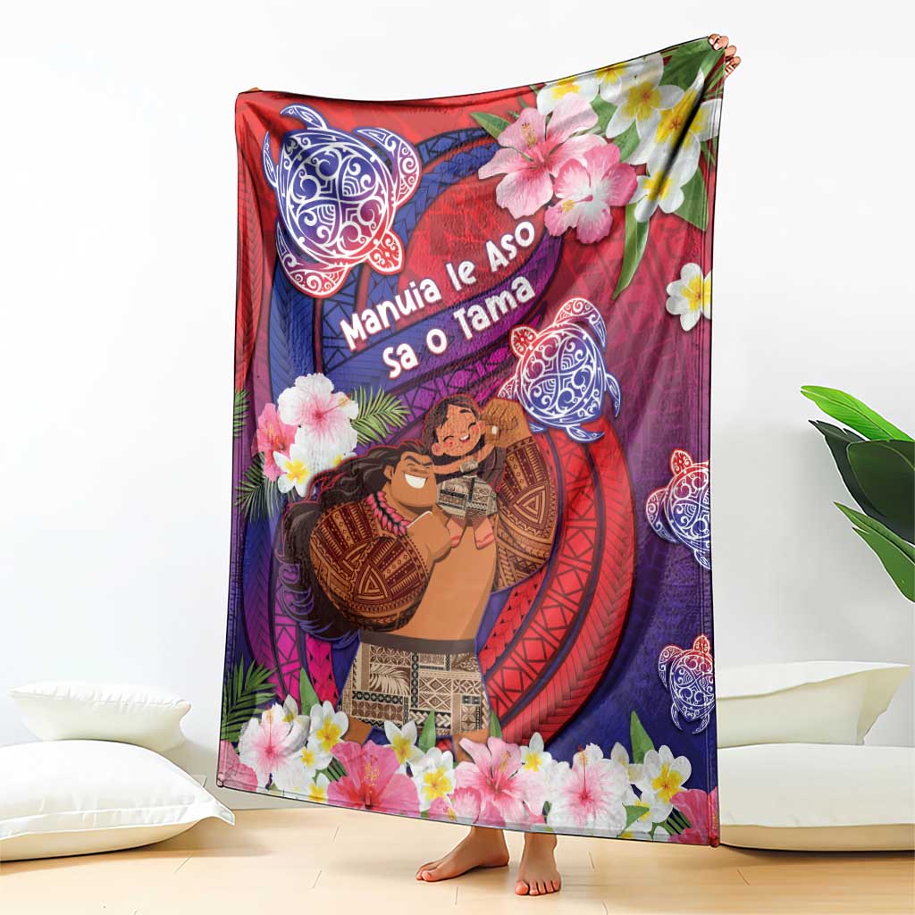 Samoa Father's Day Blanket Happy Father And Child DT04 - Polynesian Pride