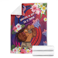 Samoa Father's Day Blanket Happy Father And Child DT04 - Polynesian Pride