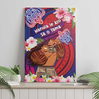 Samoa Father's Day Canvas Wall Art Happy Father And Child DT04 - Polynesian Pride