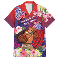 Personalised Samoa Father's Day Hawaiian Shirt Happy Father And Child DT04 Red - Polynesian Pride