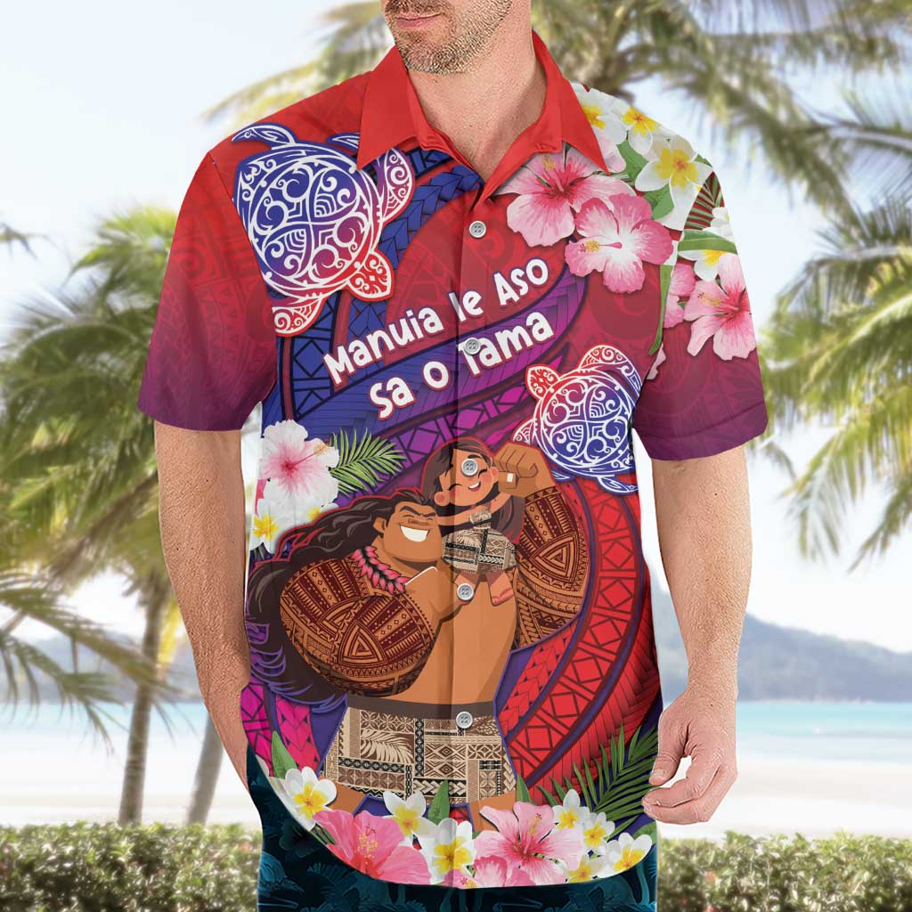 Personalised Samoa Father's Day Hawaiian Shirt Happy Father And Child DT04 - Polynesian Pride
