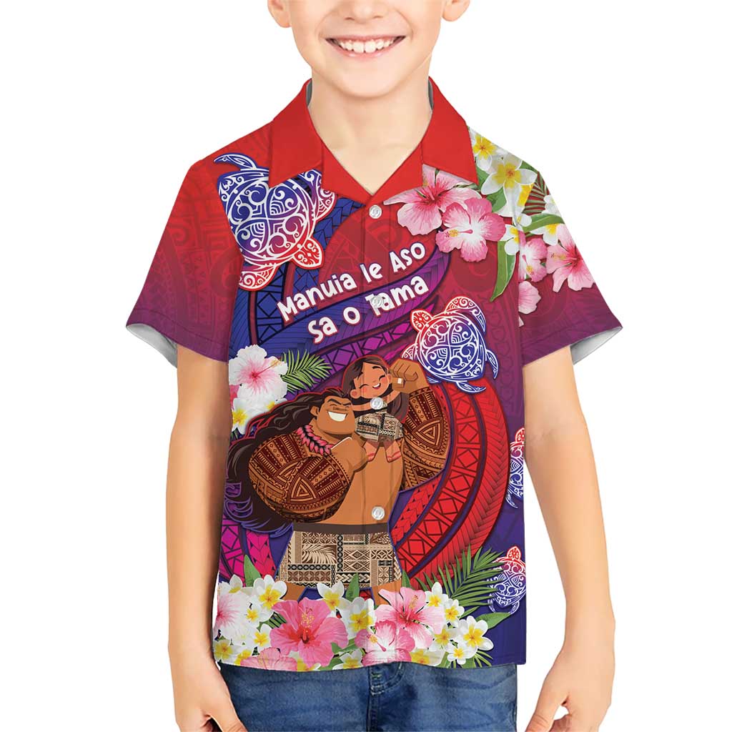 Personalised Samoa Father's Day Hawaiian Shirt Happy Father And Child DT04 - Polynesian Pride