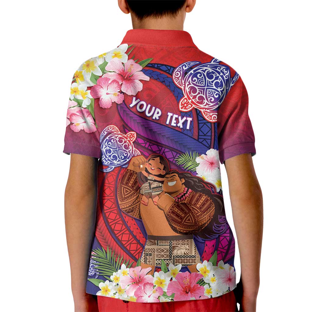 Personalised Samoa Father's Day Kid Polo Shirt Happy Father And Child DT04 - Polynesian Pride