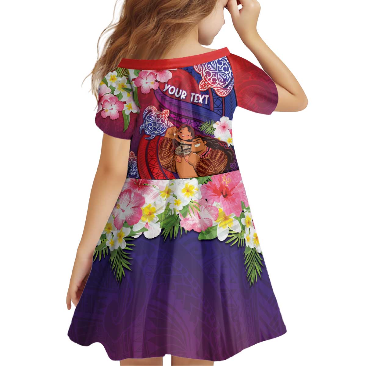 Personalised Samoa Father's Day Kid Short Sleeve Dress Happy Father And Child DT04 - Polynesian Pride