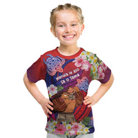 Personalised Samoa Father's Day Kid T Shirt Happy Father And Child DT04 Red - Polynesian Pride